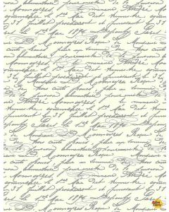 Queen Bee: Script Text Cream -- Timeless Treasures Fabrics bee-cd1361 cream