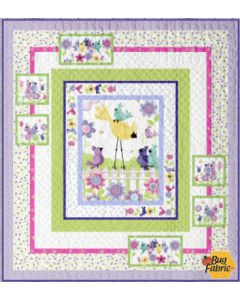 Bird's Buddies: Bird Quilt Kit Lavender -- Susybee birdlav 