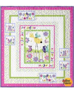 Bird's Buddies: Bird Quilt Kit Pink -- Susybee birdpink