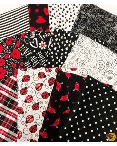 You Make My Heart Happy: Fat Quarter Bundle (12 FQ's) -- Timeless Treasures HeartHappyFQ