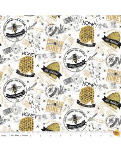 Bees Life: Bees Life Main Parchment -- Riley Blake c10100 parchment