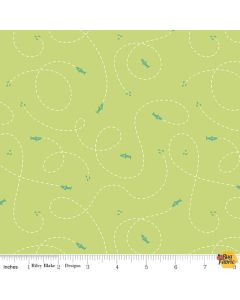Riptide: Shark Hunt Lime - Riley Blake C10305-LIME