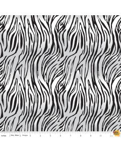 On Safari: Bengal Tiger White Animal Skin -- Riley Blake c10456 white