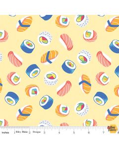 Rainbowfruit: How We Roll Yellow Sushi -- Riley Blake Designs c10893 yellow