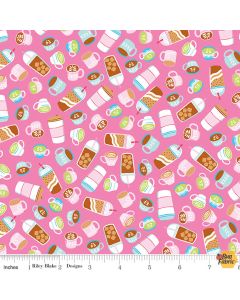 Rainbowfruit: Drinks Hot Pink -- Riley Blake Designs c10894 hot pink