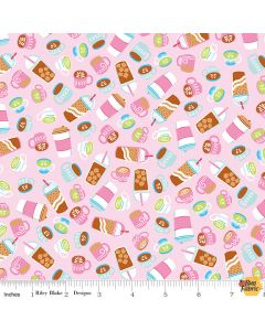 Rainbowfruit: Drinks Petal Pink -- Riley Blake Designs c10894 petal pink