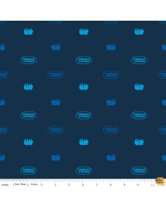 All Aboard with Thomas & Friends Silhouette Navy -- Riley Blake Fabrics c11005-navy - 2 yards 12" remaining (with flaws)