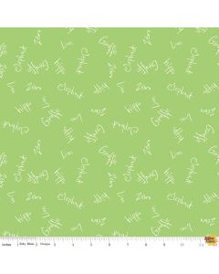 Crayola Colorful Friends: Animal Words Key Lime -- Riley Blake c11012-Key Lime - 1 yard 14" remaining