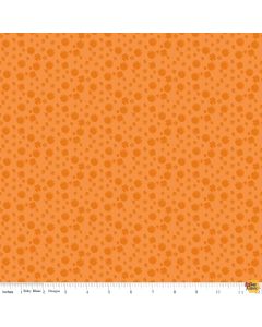 Crayola Colorful Friends: Footprints Outrageous Orange -- Riley Blake c11013-outrageous - 2 yards 17" remaining