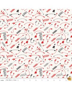 Into the Woods: Crazy Arrows Off White -- Riley Blake Designs c11396-offwhite