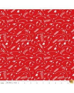Into the Woods: Crazy Arrows Red -- Riley Blake Designs c11396-red