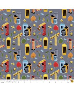 CAT® Junior Crew™: At Work Dark Gray -- Riley Blake Designs c11471-dkgray