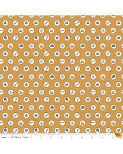 Love You S'more: Badges Gold -- Riley Blake Designs c12141-gold