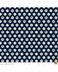 Love You S'more: Badges Navy -- Riley Blake Designs c12141-navy
