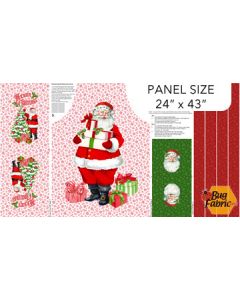 Vintage Christmas: Apron and Drawstring Bag Panel (2/3 yard) Canvas - Northcott Fabric c28161-10