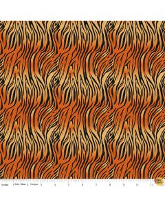 Animal Kingdom: Bengal Mini Orange Animal Skin -- Riley Blake c697 orange