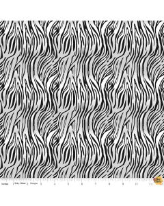 Animal Kingdom: Bengal Mini White Animal Skin -- Riley Blake c697 white