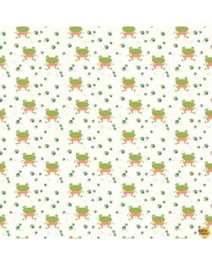 Ready Set Splash: Frogs Cream -- Riley Blake c9892 cream
