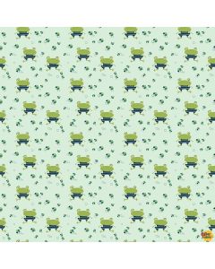 Ready Set Splash: Frogs Pistachio -- Riley Blake c9892 pistachio - 2 yards 16" remaining