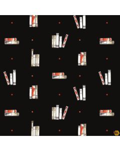 Oxford: Library Books Black -- Camelot Fabrics 71190402-2