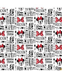 Dreaming in Dots: Disney Minnie Mouse All About the Dots White -- Camelot Cottons 85271008-1