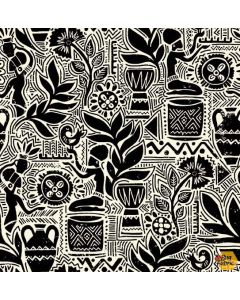 Kenya: Dreaming of Africa Ivory - Michael Miller Fabrics cx9991-ivor-d - 2.75 yards remaining