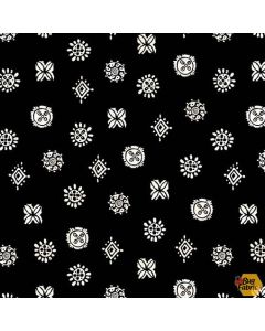Kenya: Tribal Dot Black - Michael Miller Fabrics cx9992-blac-d