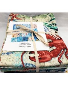 Deep Blue Sea: Fat Quarter Bundle (13 FQ's + 2 panels) -- Studio E Fabrics -- DeepBlueFQ
