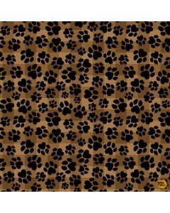 Dogs Rule: Paws on Plaid -- Timeless Treasures Fabric dog-cd3319 brown 