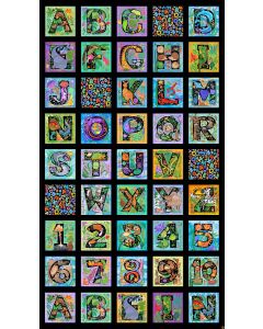 ABC 123: ABC Panel (2.125 yards) -- Northcott Fabrics 24945-99