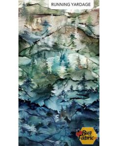 Northern Peaks: Scenic Tree Ombre -- Northcott Fabrics dp25166-46