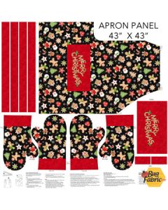 Sugar Coated: Adult Apron and Oven Mitts Panel (43" x 43") - Northcott Fabrics dp27137-24 