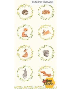 Woodland Babes: Animal Block Panel (approx 20") - Northcott Fabrics dp27167-11