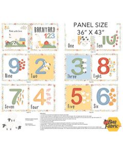 Quack Quack Moo: Farm Book Panel (1 yard) - Northcott Fabrics dp27813-10 white