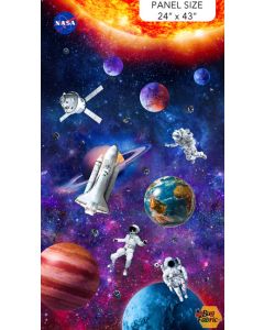 Space Odyssey: Space Panel Dark Blue (2/3 yard) - Northcott Fabrics dp28430-48