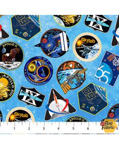 Space Odyssey: Space Patches Light Blue - Northcott Fabrics dp28441-42