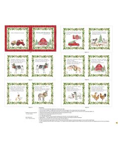 Barnyard Christmas: Book Panel (1 yard) - Northcott Fabrics dp28810-10 