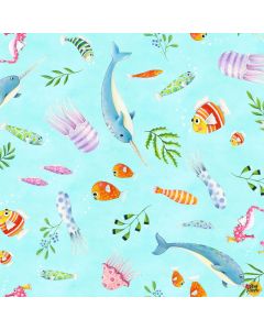 Little Mermaids: Sea Life -- Elizabeth's Studio 17004 soft blue