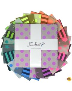 Neon True Colors: 10" Layer Pack (42 - 10" squares)  -- FreeSpirit Fabrics - fb610tp.neontrue 