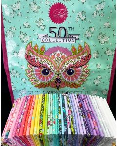 Full Moon Forest II by Tula Pink: Full Collection 40 one yard (28 True Colors + 12 Full Moon) + Tote Bag - FreeSpirit Fabrics fullmoon40full - 1 remaining