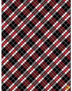 You Make My Heart Happy: Red, Black and White Plaid -- Timeless Treasures c7747 red - 1 yard 26" + 11" remaining