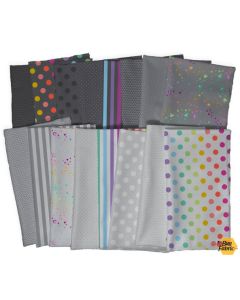 True Colors Graywork by Tula Pink:  Graywork True Color FQ Bundle (16 FQ's) -- FreeSpirit Fabrics - grayworkTCFQ 