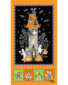 Here We Glow: Halloween Panel -  2/3 yard (Glow in the Dark) -- Henry Glass Fabrics 9545pg-93