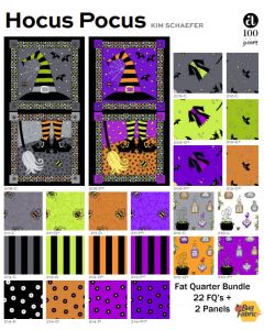 Hocus Pocus: Halloween Fat Quarter Bundle (22 FQ's + 2 Panels) -- Andover Fabrics HocusPocusFQ - 1 remaining
