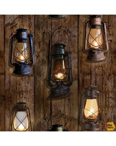 Sun Up to Sundown: Oil Lanterns -- Hoffman Fabrics s4835-342  -- 1 yard 3" remaining 