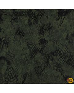 Wild Things Batik: Snake Skin Spinach -- Island Batik 111805680 - 2 yards 17" remaining