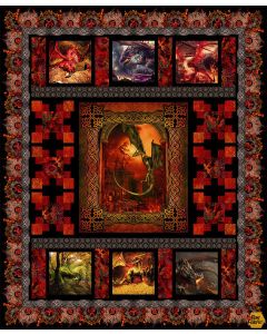 Dragons by Jason Yenter: Dragon Quilt Kit Red -- In The Beginning Fabrics DragonKitRed drg1