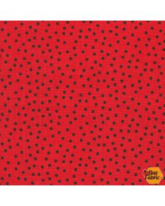 Remix: Dots Red - Robert Kaufman aak-15237-3 red - 1 yard 3" + FQ remaining