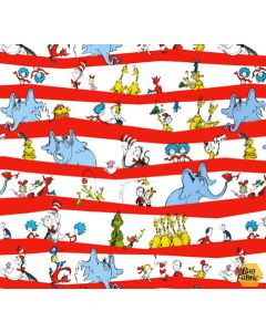 Dr. Seuss Celebrate Seuss: Animal Stripe Celebration - Robert Kaufman ade-10788-203 celebration 