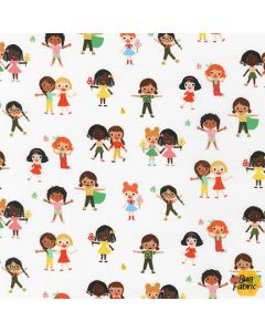 Bright Days: Girls Playing Bright -- Robert Kaufman aak-20598-195 bright